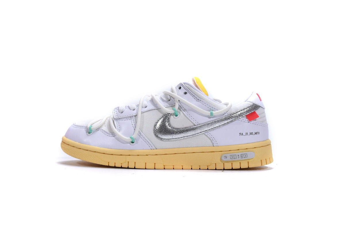 OFF WHITE x Nike Dunk Low Lot 1 of 50 | nike air tiempo rival white team members dies list | Nike Off White Lot 1 For and Women