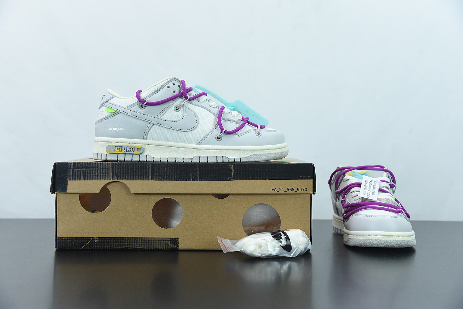 PK Dunk Low Off-White Lot 21,DM1602-100