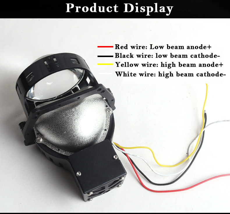 SANVI Bi led Lens 60W LED Lights Projector Headlight Lenses 8000LUX Hella 3R G5 Retrofit Auto LED Lamps Car Light DIY Kits Automotive LED Headlights  