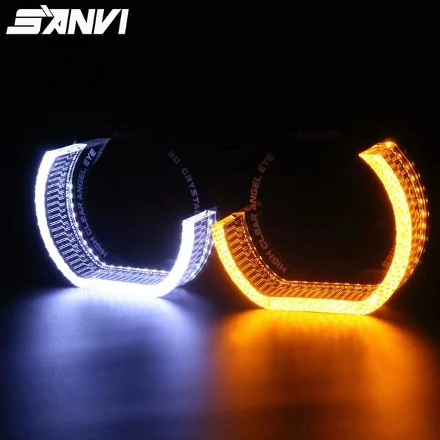 Sanvi New Arrival Auto Light DIY Kits Angel Rings for 3 inch Xenon Led Projector Lens White Led Angel Eyes  