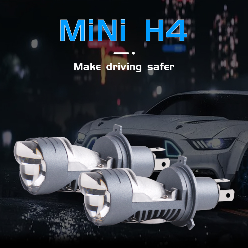 Sanvi New Arrival 52W 6000K LED Headlight Bulbs Auto H4 Mini Projector Lens Headlight for Motorcycle H4 Headlights  