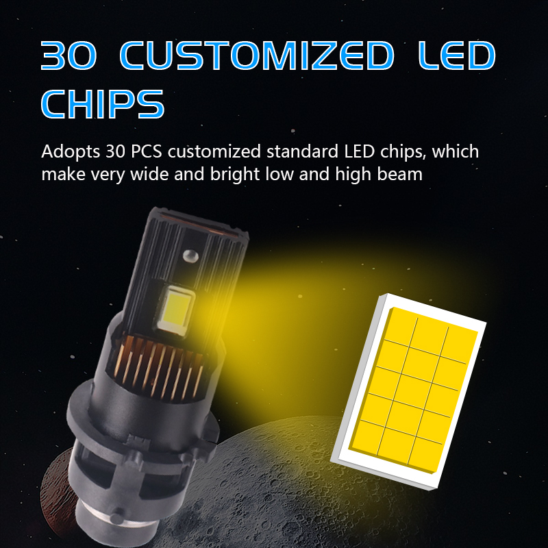 Sanvi auto lights factory oem odm D2S D2R D4S D4R plug and play led headlight bulbs to replace hid bulbs  