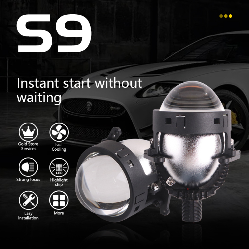 Hot selling 3.0 Inch LED car Headlights in Various Weather scenes Led Projector lens Headlamp Automotive Headlights  