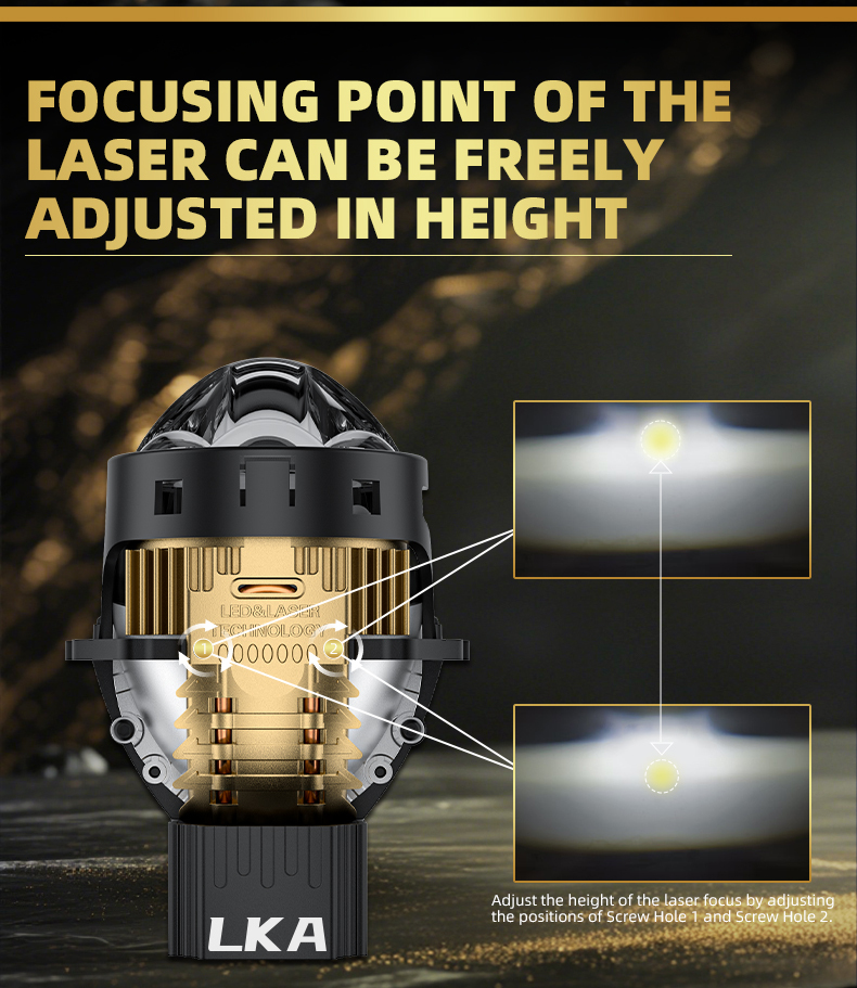 Sanvi KUIJIA Armor Series Especially for Agents Abroad 3 inch Size 85W 6000K LKA Auto Bi LED Projector Lens Headlights Upgrading Retrofit Kits for Car Motorcycle Headlights