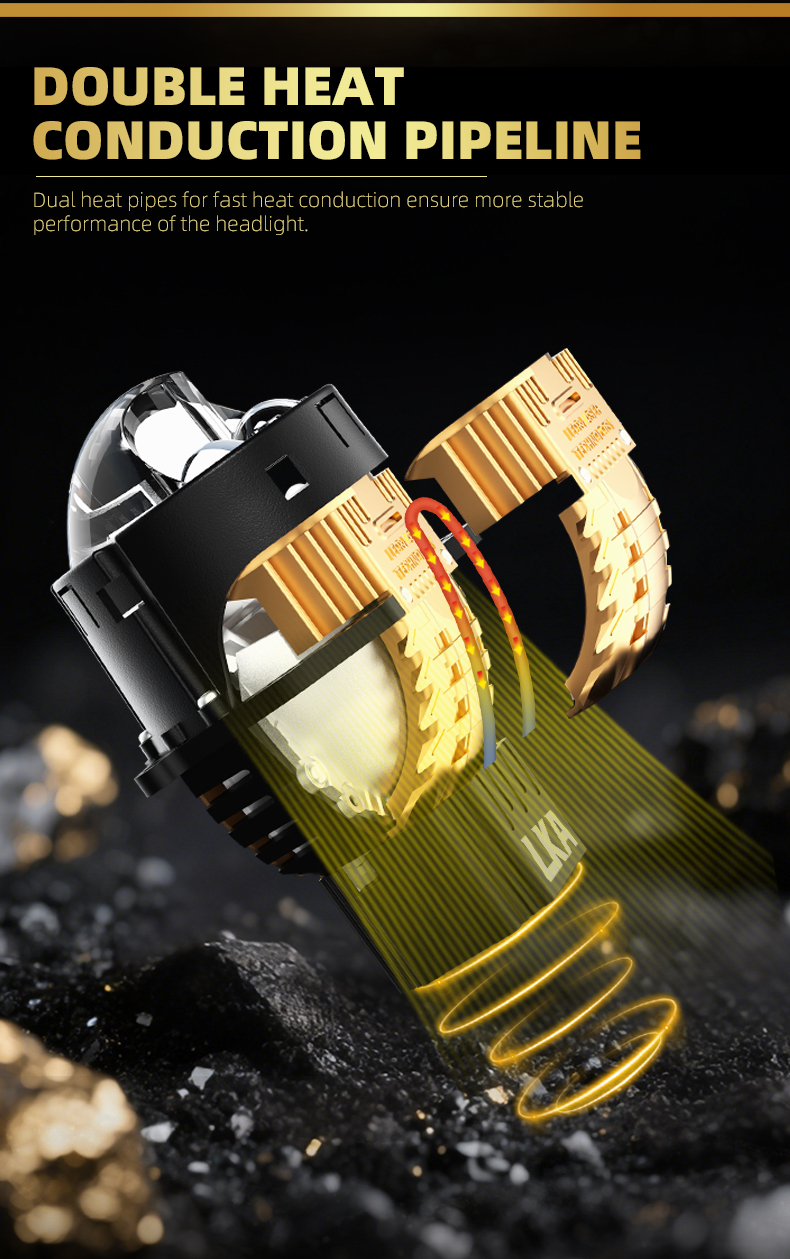 Sanvi KUIJIA Armor Series Especially for Agents Abroad 3 inch Size 85W 6000K LKA Auto Bi LED Projector Lens Headlights Upgrading Retrofit Kits for Car Motorcycle Headlights