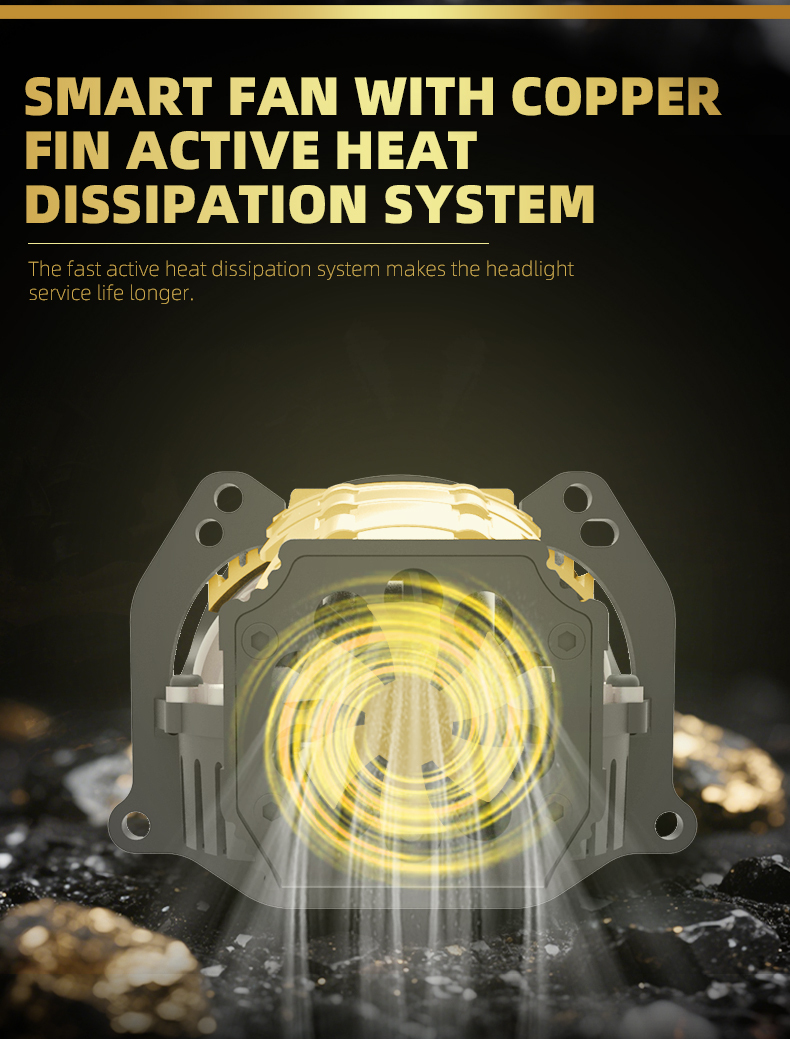 Sanvi KUIJIA Armor Series Especially for Agents Abroad 3 inch Size 85W 6000K LKA Auto Bi LED Projector Lens Headlights Upgrading Retrofit Kits for Car Motorcycle Headlights