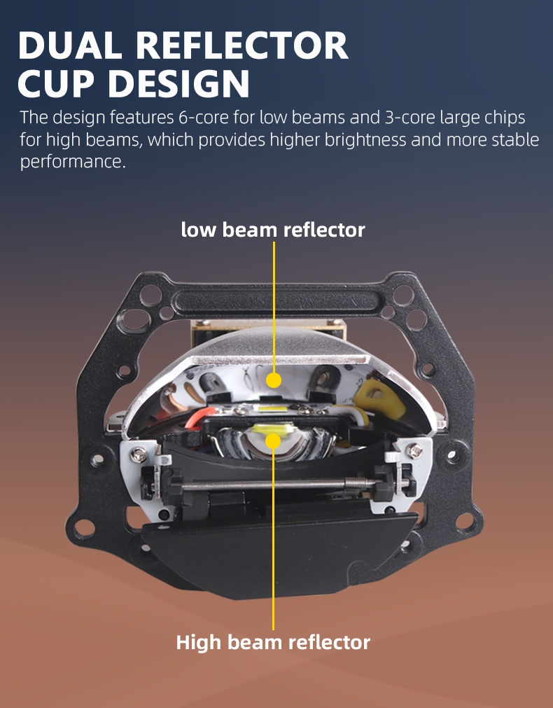 Sanvi auto lighting system new arrival 61w 6000k 3000k smart Ai50 bluetooth app led projector lens headlight brightness power color adjustable led headlights