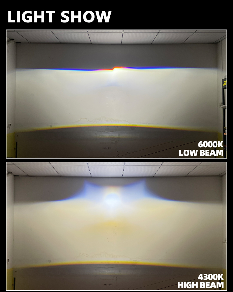 Sanvi auto lighting system new arrival 61w 6000k 3000k smart Ai50 bluetooth app led projector lens headlight brightness power color adjustable led headlights