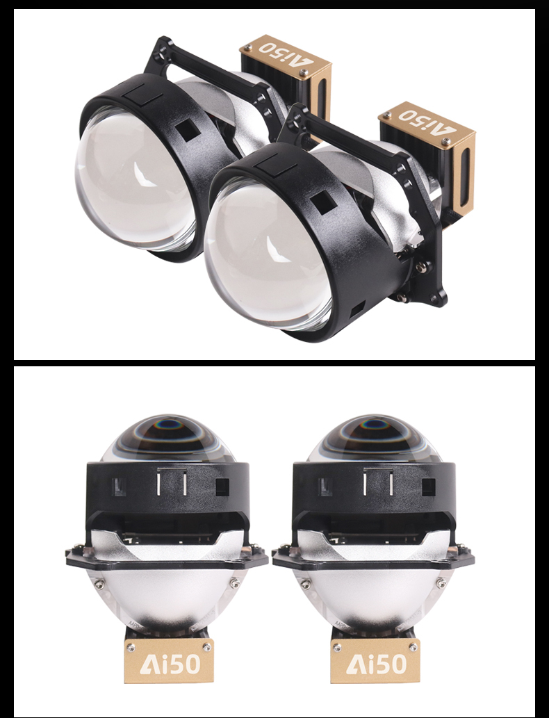 Sanvi auto lighting system new arrival 61w 6000k 3000k smart Ai50 bluetooth app led projector lens headlight brightness power color adjustable led headlights