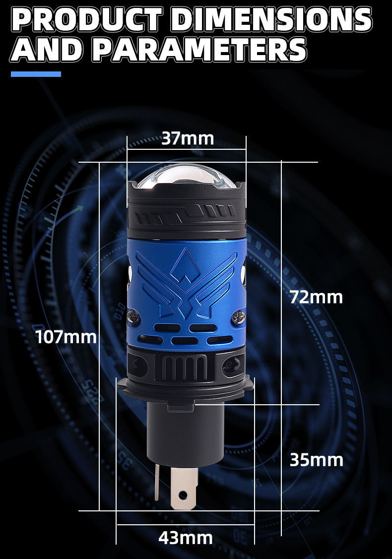 Sanvi auto lighting system 48w 65w 5500k high power H4 mini led projector lens headlight bulbs for car and motorcycle lights