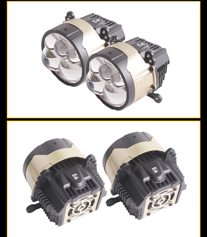 Sanvi auto lights 60w 90w 6000k B5 Blue Lens led projector lens headlight with 5pcs blue led lens for car motorcycle headlight