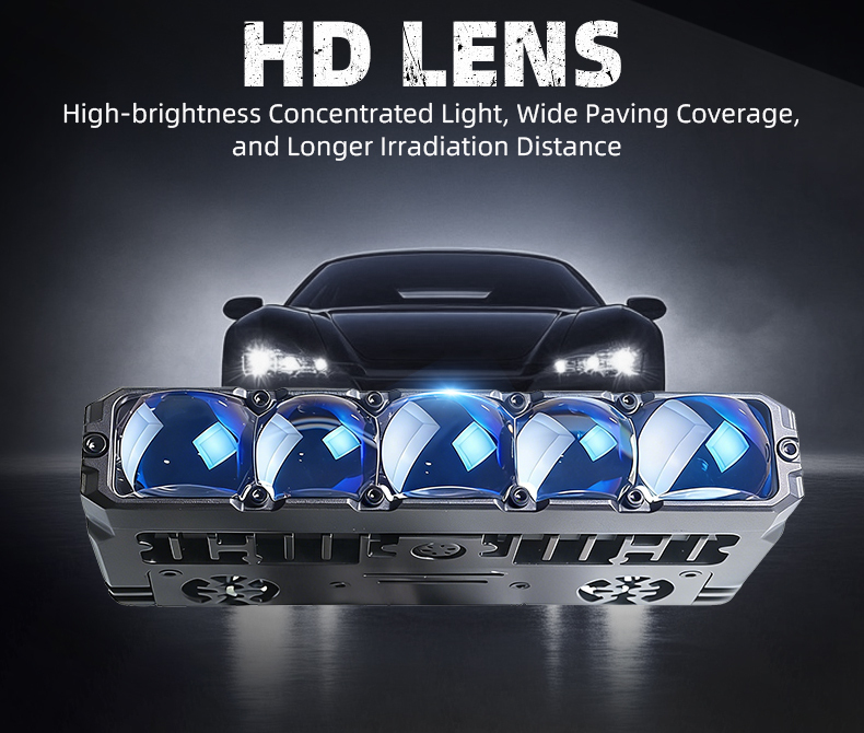 Sanvi automotive auto lighting new arrival S500 eyes 12V blue lens 75w-108w 6000k 3000K high power super bright car motorcycle led grille light spotlight working lamp fog driving headlights