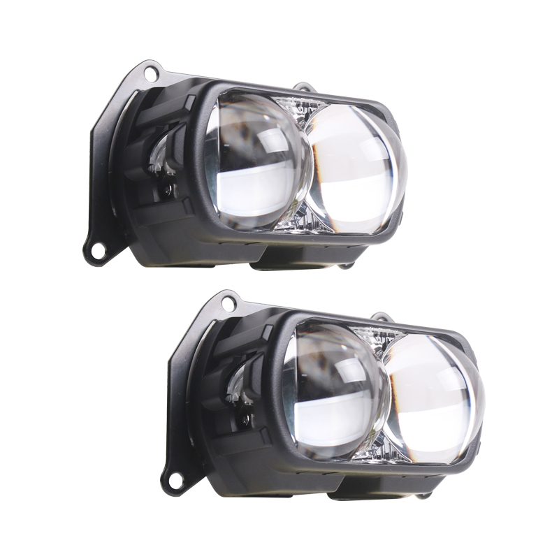 New Arrival Aftermarket Auto Lighting System 68w B2 3.0 Car matrix Blue Lens with Dual Lens High Low Beam Led Projector Lens Headlight