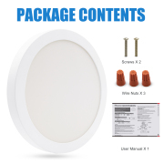 MingBright LED Flush Mount Ceiling Light Fixture 9.5inch Ceiling Light Dimmable, Super Slim Panel Light 120V 15W 4000K White Round Ceiling Light for Bathroom, Bedroom, Kitchen or Hallway Damp Location