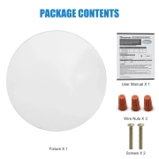 MIngBright 10 Inch Dimmable Flush Mount LED Ceiling Light, 1120LM 16W Ceiling Lamp, Round Lighting Fixture for Bedroom, Kitchen, Bathroom, Hallway (3000K Warm White)