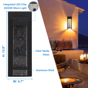 MingBright 13.8'' Outdoor Wall Light Waterproof Porch Lamp, Exterior Wall Lantern Sconce, 3000K Warm White, Perfect For Farm, Patio, Balcony