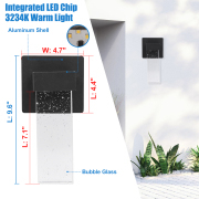 MingBright 9.6'' Outdoor Wall Light Waterproof Porch Lamp, Exterior Wall Lantern Sconce, 3234K Warm White, Perfect For Farm, Patio, Balcony