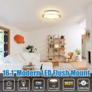 MingBright Flush Mount LED Ceiling Light Fixture, 16.1inch 24W Ceiling Lamp, 3000K/4000K/5000K, cETL Certified For Kitchen, Hallway, Bedroom