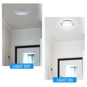 MingBright Flush Mount LED Ceiling Light Fixture, 16.1inch 24W Ceiling Lamp, 3000K/4000K/5000K, cETL Certified For Kitchen, Hallway, Bedroom