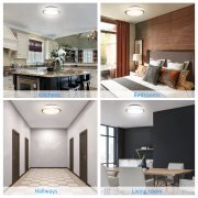 MingBright Flush Mount LED Ceiling Light Fixture, 16.1inch 24W Ceiling Lamp, 3000K/4000K/5000K, cETL Certified For Kitchen, Hallway, Bedroom