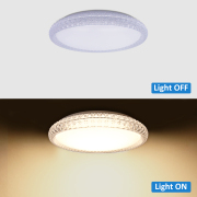 MingBright 16'' 24W LED Flush Mount Ceiling Light Dimmable, 3 Color Temperatures For Bedroom, Kitchen, Living Room,Bathroom