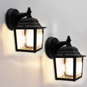 MingBright 2 PKS Porch Sconces Wall Lamp Black Outside Lighting Exterior Waterproof Wall Lanterns For Balcony,Entryway ,Front Door, Or Corridor