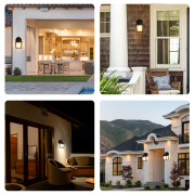 MingBright 2 PKS Porch Sconces Wall Lamp Black Outside Lighting Exterior Waterproof Wall Lanterns For Balcony,Entryway ,Front Door, Or Corridor