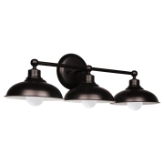 MingBright 3-Light Industrial Bathroom Vanity Light, Industrial Wall Sconce Bathroom Lighting, Oil Rubbed Bronze Finish with Frosted Glass Shade