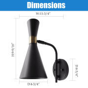 MingBright 2 Pack Vintage Industrial Rotatable Wall Sconce Holder Aisle Light, Metal Shade, Perfect For Home Decor Headboard, Bathroom, Bedroom