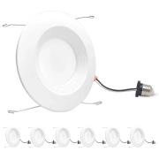 MingBright 6 Pack 6-inch Retrofit LED Recessed Lighting, Recessed Down Lighting, Dimmable Lighting, 3000K Warm White