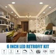 MingBright 6 Pack 6-inch Retrofit LED Recessed Lighting, Recessed Down Lighting, Dimmable Lighting, 3000K Warm White