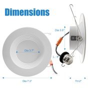 MingBright 6 Pack 6-inch Retrofit LED Recessed Lighting, Recessed Down Lighting, Dimmable Lighting, 3000K Warm White