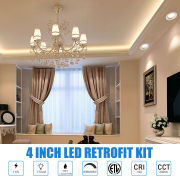 MingBright 12Pcs 4Inch LED Baffle Recessed Dimmable Light Retrofit Downlight,3000K Warm White,Recessed Lighting,For Kitchen,Bedroom