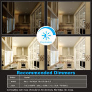 MingBright 12Pcs 4Inch LED Baffle Recessed Dimmable Light Retrofit Downlight,3000K Warm White,Recessed Lighting,For Kitchen,Bedroom