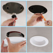 MingBright 12Pcs 4Inch LED Baffle Recessed Dimmable Light Retrofit Downlight,3000K Warm White,Recessed Lighting,For Kitchen,Bedroom