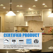 MingBright 12Pcs 4Inch LED Baffle Recessed Dimmable Light Retrofit Downlight,3000K Warm White,Recessed Lighting,For Kitchen,Bedroom