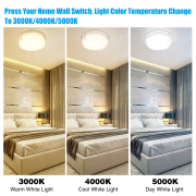 MingBright 12 inch Flush Mount LED Ceiling Light Fixture, 3 Color Temperatures, cETL Certified for Kitchen, Hallway, Bedroom, Laundry