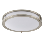 Brushed Nickel Dimmable 3000K Warm White LED Flush Mount Light Fixture