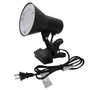 5.5-in Adjustable Black Clip Desk Lamp with Metal Shade