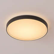 Flush Mount Light 15.6-in Matte Black Indoor 1 -Light LED Multicolor Flush Mount Light Plastic Shade