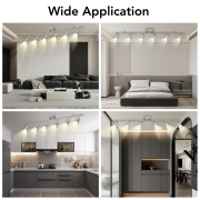 44.5 in. 6-Light Brushed Nickle Integrated LED Hardwired Fix Track Lighting with Cylinder Head and Gu10-Bulb
