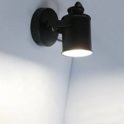 5.5 in. Black LED 360° Rotating Wall Mount Desk Lamp with Inline Rotary Lamp Cord Switch