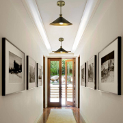 11.75 in. Black Semi Flush Mount with Replaceable Bulb (1 x E26 Bulb Included)