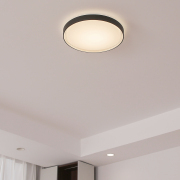 Flush Mount Light 15.6-in Matte Black Indoor 1 -Light LED Multicolor Flush Mount Light Plastic Shade