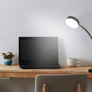 19.25-in Adjustable Black Clip Desk Lamp with Metal Shade, LED Clamp Desk Light With Inline Push Button Lamp Switch
