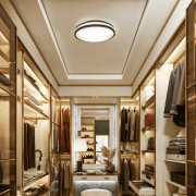 13 in. Matte Black Adjustable CCT Integrated LED Flush Mount 3000K/4000K/5000K Light Fixture