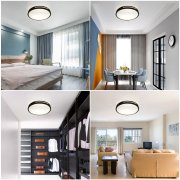 13 in. Adjustable CCT Black Integrated LED Flush Mount - 1500 Lumens Ceiling Light Fixture