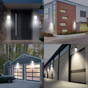 180 -Watt EQ Bronze Hardwired LED Outdoor Wall Pack Light 3500 -Lumen