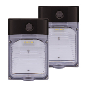 180 -Watt EQ Bronze Hardwired LED Outdoor Wall Pack Light 3500 -Lumen