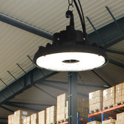 9.69in UFO LED High Bay Light, Dimmable Commercial/Industrial Light, 100W-120W-150W Selectable, 3000K/4000K/5000K Adjustable, IP65 Waterproof for Warehouses, Garages, Barns, UL Listed